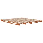 vidaXL Lit de palette cire marron 180x200 cm bois de pin massif