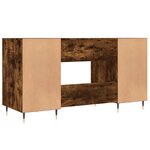 vidaXL Bureau chêne fumé 140x50x75 cm bois d'ingénierie