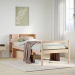 vidaXL Lit bibliothèque sans matelas 100x200 cm bois massif de pin