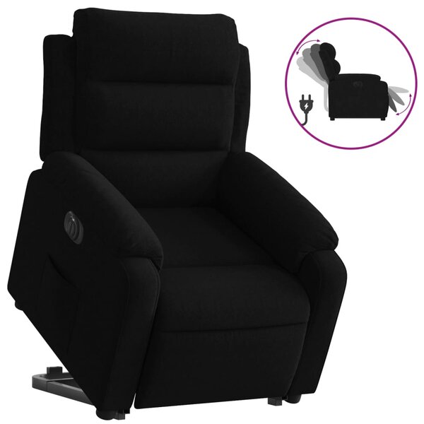 vidaXL Fauteuil inclinable électrique noir velours
