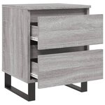 vidaXL Tables de chevet 2 Pièces sonoma gris 40x35x50 cm bois ingénierie