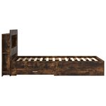vidaXL Cadre de lit avec rangement Chêne fumé 75 x 190 cm