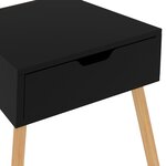 vidaXL Table de chevet Noir 40x40x56 cm Aggloméré