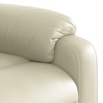 vidaXL Fauteuil inclinable électrique Crème Similicuir