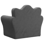 vidaXL Canapé-lit pour enfants anthracite peluche douce