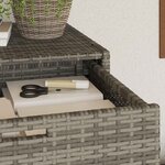 vidaXL Armoire de rangement de jardin gris 55x55x111 cm résine tressée