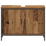 vidaXL Ensemble de mobilier de salle de bain avec étagère 4 Pièces Marron