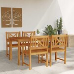 vidaXL Ensemble de salle à manger pour jardin 5 Pièces Marron