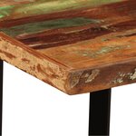 vidaXL Ensemble de bar 5 Pièces Bois de récupération Cuir véritable et toile