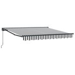 vidaXL Auvent Rétractable Anthracite et blanc 300x250 cm tissu