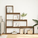 vidaXL Étagère séparatrice de pièce à 4 niveaux chêne artisanal