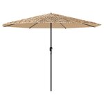 vidaXL Parasol de jardin avec mât en acier marron 324x324x247 cm