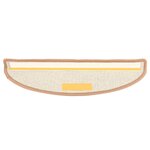 vidaXL Tapis d'escalier 15 pièces 65 x 21 x 4 cm Marron clair Demi-rond Grand