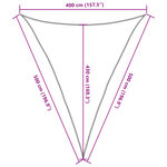vidaXL Voile d'ombrage gris clair 4x5x5 m 100  polyester oxford