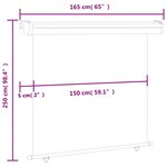 vidaXL Auvent latéral de balcon 165x250 cm Gris