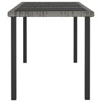 vidaXL Ensemble à manger de jardin 7 Pièces Résine tressée Gris