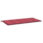 vidaXL Coussin de banc de jardin rouge bordeaux 100x50x4 cm