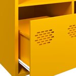 vidaXL Buffet haut jaune moutarde 101 5x39x103 5 cm acier