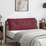 vidaXL Coussin de Dos Bordeaux 120 x 19 x 50 cm tissu