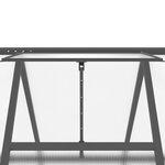 vidaXL Serre avec cadre de base anthracite 445x169x195 cm aluminium