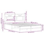 vidaXL Cadre de lit sans matelas chêne marron 140x200 cm