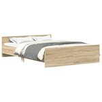 vidaXL Cadre de lit sans matelas gris béton 120x190 cm