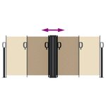 vidaXL Auvent latéral rétractable beige 100x600 cm