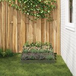 vidaXL jardinière de jardin 3 niveaux 90x90x35 cm olive acier