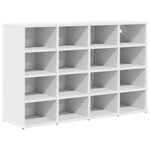 vidaXL Cabinet à chaussures Blanc 103x30x51 cm Bois d'ingénierie