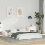 vidaXL Cadre de lit Blanc 120 x 200 cm Bois massif en pin