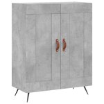 vidaXL Buffet haut Gris béton 69 5x34x180 cm Bois d'ingénierie