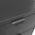 vidaXL Buffet Anthracite 75x35x70 cm Acier et verre trempé