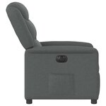 vidaXL Fauteuil inclinable électrique Gris foncé Tissu