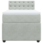 vidaXL Sommier à lattes de lit et matelas Gris clair 80x200 cm Velours