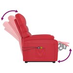 vidaXL Fauteuil de massage Rouge Similicuir