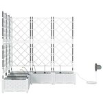 vidaXL Pots de jardin Blanc 120 x 120 x 126 cm Acier