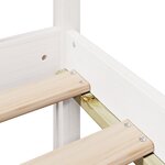 vidaXL Lit bibliothèque sans matelas blanc 120x200 cm bois pin massif