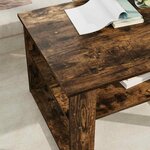 vidaXL Table basse Chêne fumé 64 x 54 x 44 cm Bois d'ingénierie