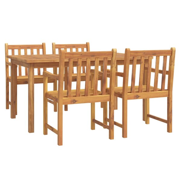 vidaXL Ensemble à manger de jardin 5 Pièces Bois d'acacia solide