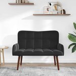 vidaXL Sofa 2 places Noir 115 x 61 x 87 cm Velours
