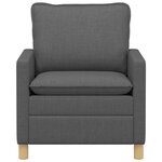 vidaXL Canapé Gris foncé 76 x 81 x 87 5 cm Tissu