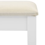 vidaXL Coiffeuse et tabouret Blanc 65x36x128 cm Bois de paulownia MDF