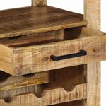 vidaXL Chariot de cuisine Marron 55 x 40 x 80 cm Bois de mangue massif