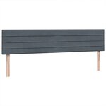 vidaXL Sommier à lattes de lit et matelas gris foncé 180x210cm velours