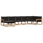vidaXL Ensemble de canapés d'extérieur 7 pc Blanc et noir