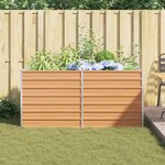 vidaXL Jardinière surélevée Marron Clair 160 x 80 x 77 cm