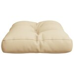 vidaXL Coussin de palette beige 50x40x12 cm tissu