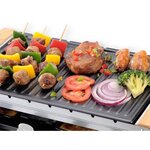 LITTLE BALANCE 8263 Raclette Alpes 1200-8, Raclette Grill Brochettes électrique, 3 en 1, 8 personnes,1200 W, Blanc