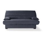 Banquette clic clac 3 places - Matelas 17 cm - Tissu gris anthracite - 199 x 96 x 103 cm - CHLoe