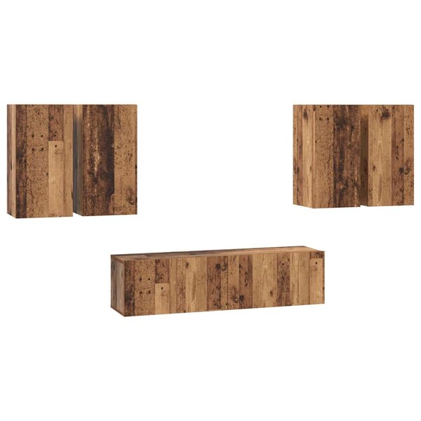 vidaXL Ensemble meuble TV 6 Pièces Bois Ancien Bois d'ingénierie